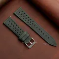 Bracelet cuir vache 18 à 24 mm rétro rapide – Couleur du bracelet green