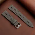 Bracelet cuir vache 18 à 24 mm rétro rapide – Couleur du bracelet grey