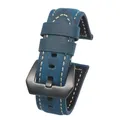 Bracelet cuir vache 20 à 26 mm pour Panerai – Couleur du bracelet Blue-Black Buckle