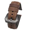 Bracelet cuir vache 20 à 26 mm pour Panerai – Couleur du bracelet Dark brown-Black