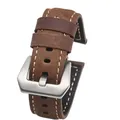 Bracelet cuir vache 20 à 26 mm pour Panerai – Couleur du bracelet Dark brown-Silver