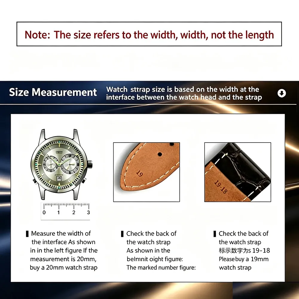 Bracelet cuir vache 20 à 26 mm pour Panerai