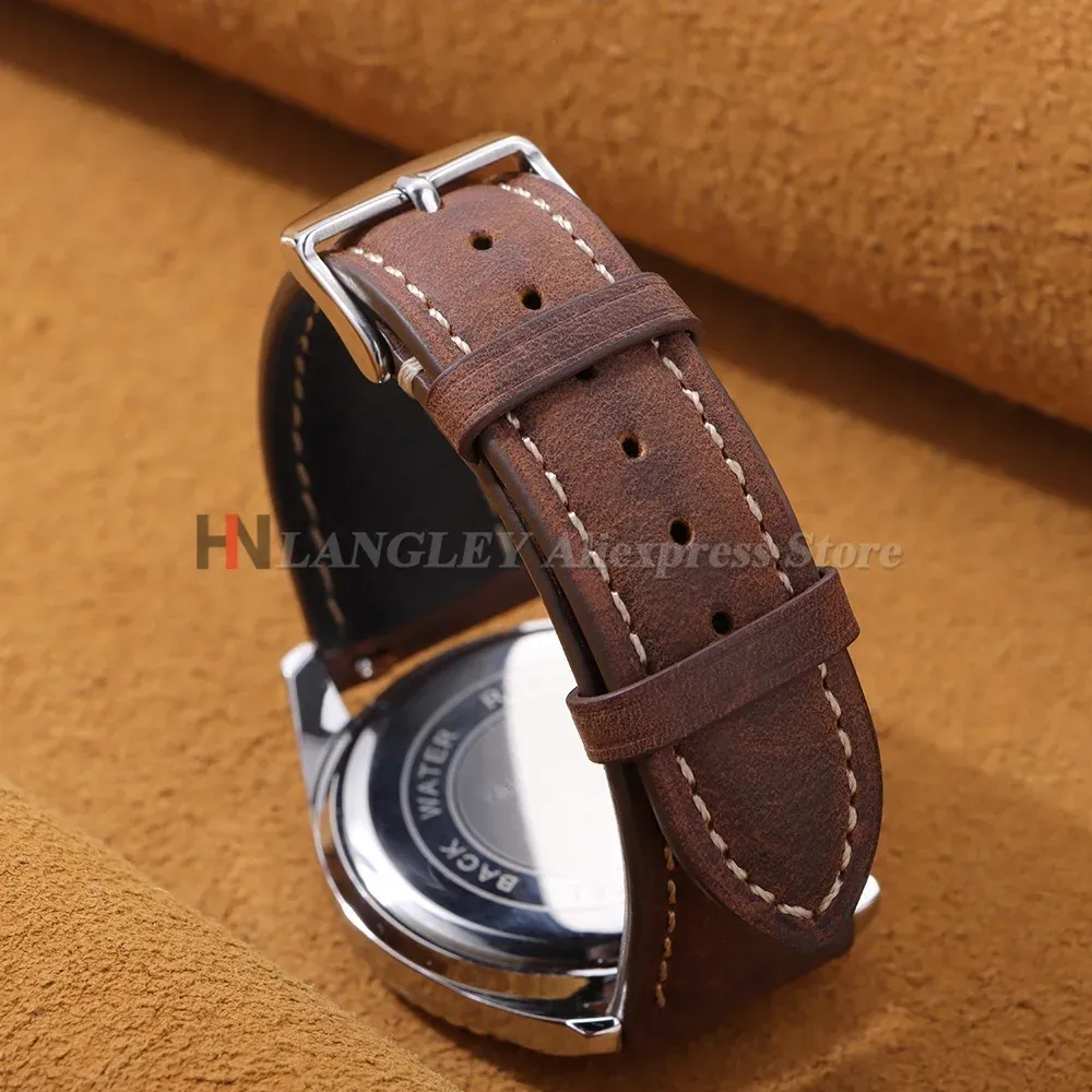 Bracelet cuir vache vintage 14 à 24 mm à dégagement rapide