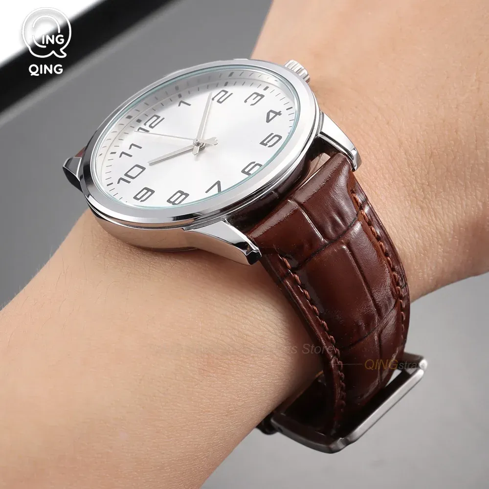Bracelet cuir veau 12 à 22 mm fermoir argenté doré