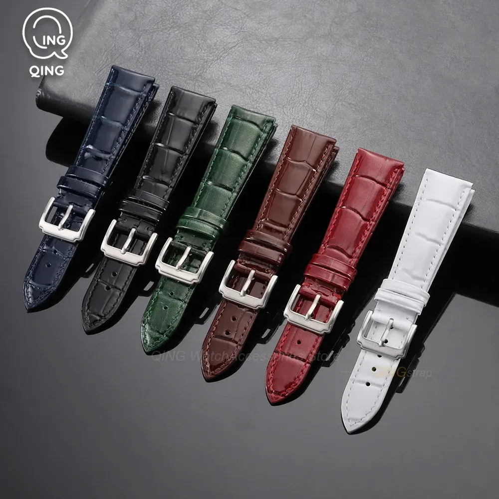 Bracelet cuir veau 12 à 22 mm fermoir argenté doré