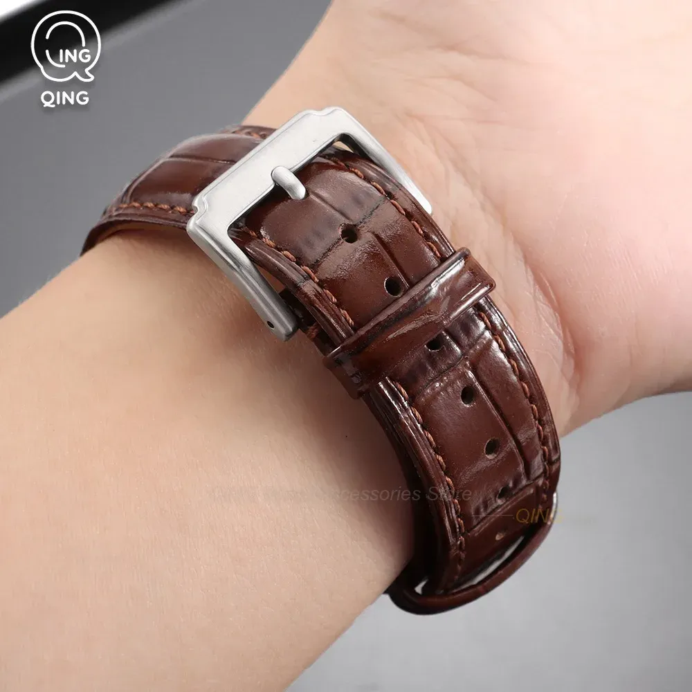 Bracelet cuir veau 12 à 22 mm fermoir argenté doré