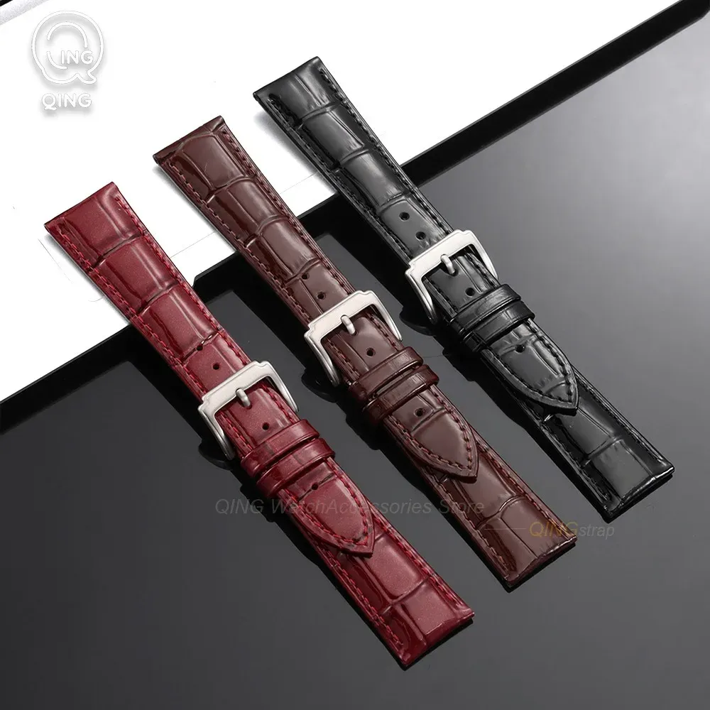 Bracelet cuir veau 12 à 22 mm fermoir argenté doré