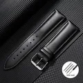 Bracelet cuir veau 12 à 24 mm universel – Couleur du bracelet Black