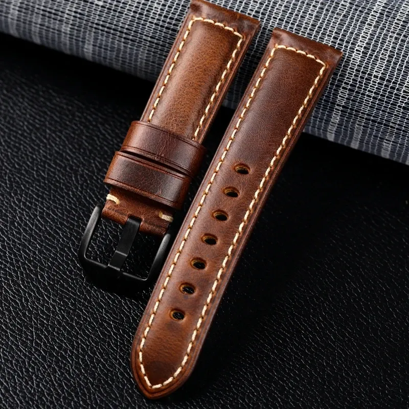 Bracelet cuir veau 20 à 24 mm pour Huawei et Samsung