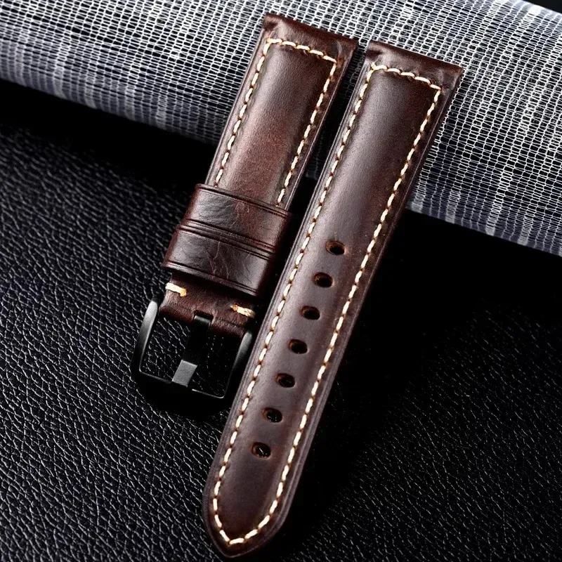 Bracelet cuir veau 20 à 24 mm pour Huawei et Samsung
