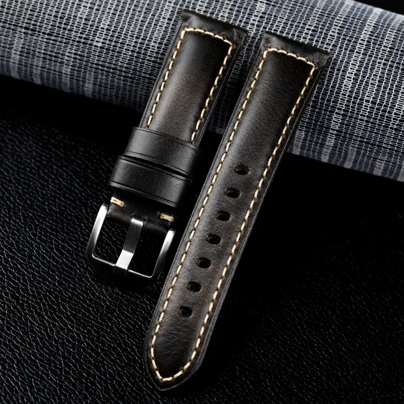 Bracelet cuir veau 20 à 24 mm pour Huawei et Samsung