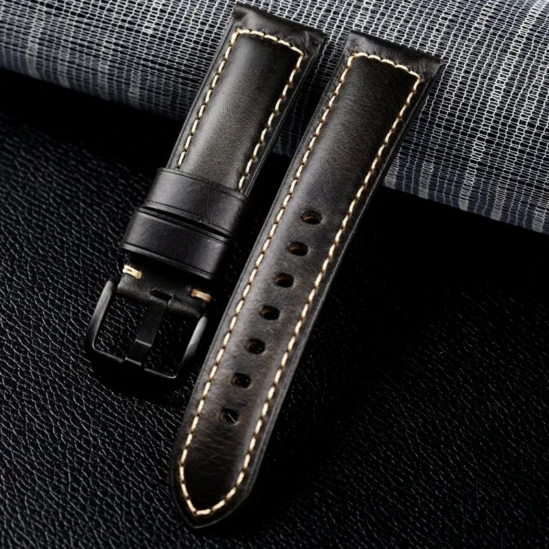 Bracelet cuir veau 20 à 24 mm pour Huawei et Samsung