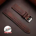 Bracelet cuir vintage 14 à 24 mm pour Samsung Galaxy Watch – Couleur du bracelet Dark Brown