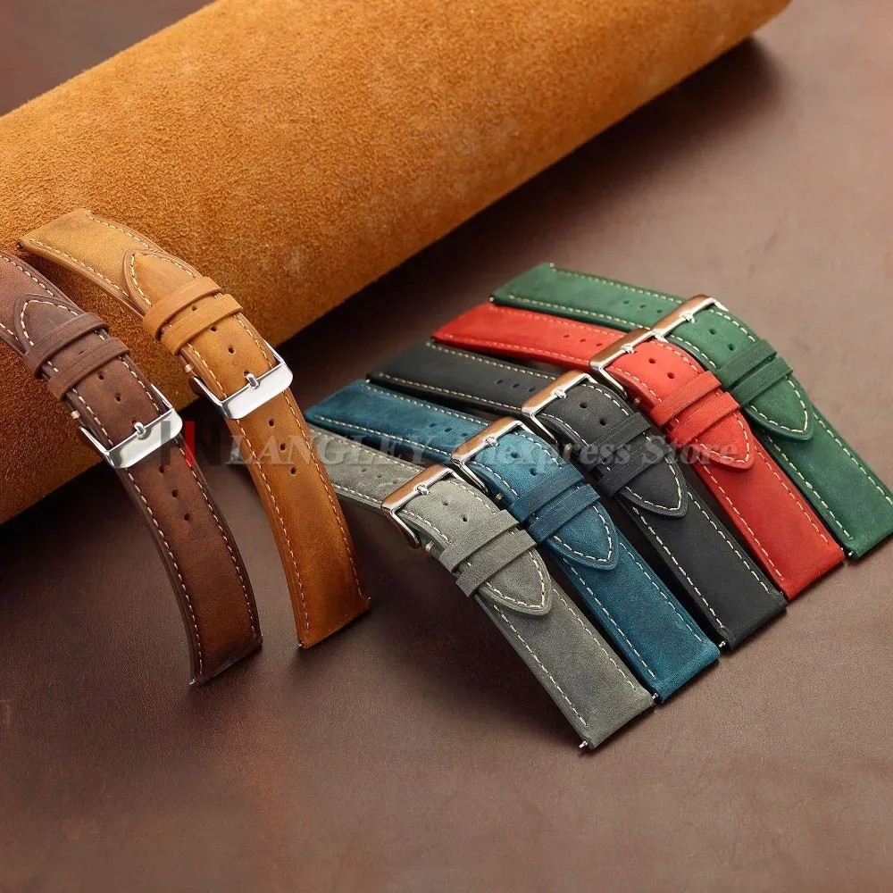 Bracelet cuir vintage 14 à 24 mm pour Samsung Galaxy Watch