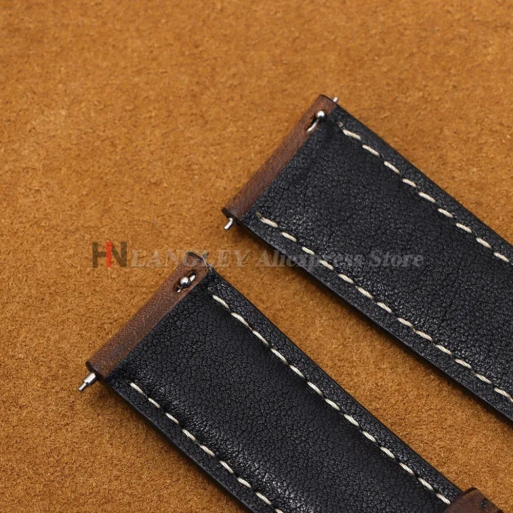 Bracelet cuir vintage 14 à 24 mm pour Samsung Galaxy Watch