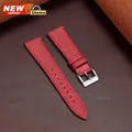 Bracelet cuir vintage 18 à 24 mm à dégagement rapide – Couleur du bracelet Red