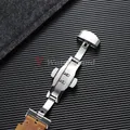 Bracelet cuir vintage 18 à 24 mm avec boucle papillon – 3