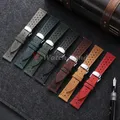 Bracelet cuir vintage 18 à 24 mm avec boucle papillon – 5