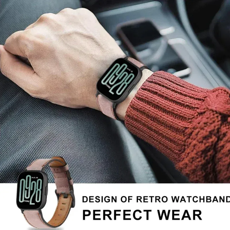 Bracelet cuir vintage 20 à 22 mm pour Redmi et Xiaomi