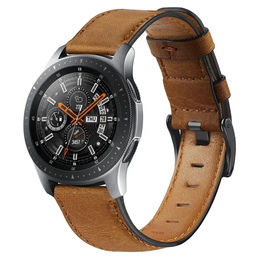 Bracelet cuir vintage 20 à 22 mm pour Redmi et Xiaomi