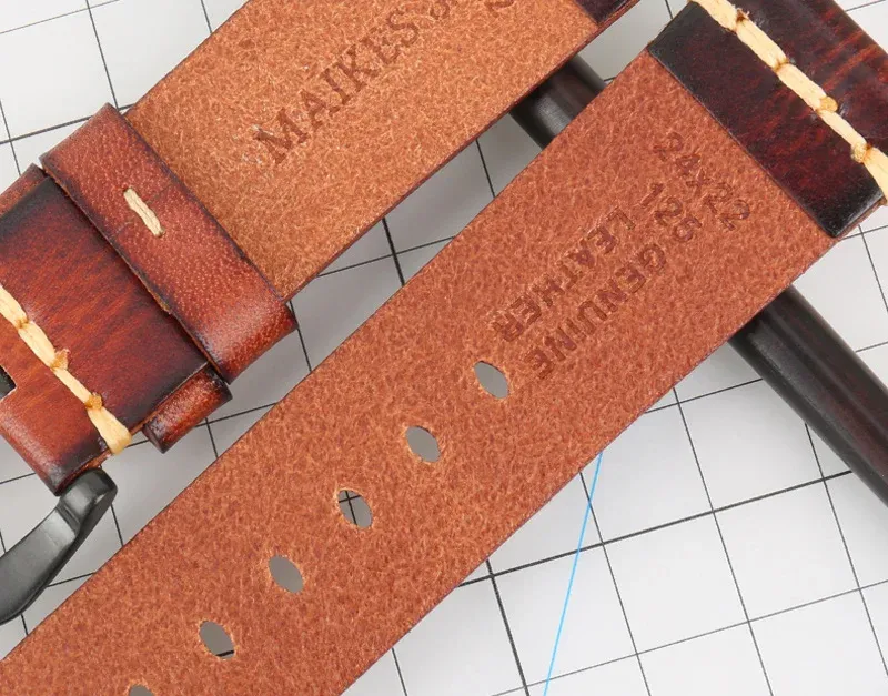 Bracelet cuir vintage pour montre 18 à 26 mm