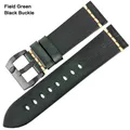 Bracelet cuir vintage pour montre 18 à 26 mm – Couleur du bracelet Green Black