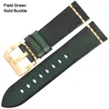 Bracelet cuir vintage pour montre 18 à 26 mm – Couleur du bracelet Green Gold
