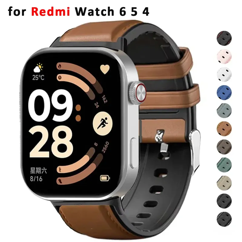 Bracelet cuir vintage pour Redmi Watch et Miband