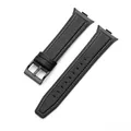 Bracelet cuir vintage pour Redmi Watch et Miband – Couleur du bracelet Black white B