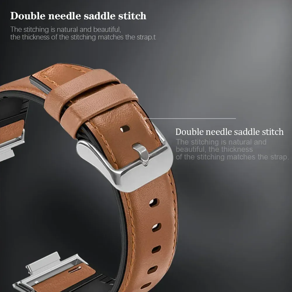 Bracelet cuir vintage pour Redmi Watch et Miband
