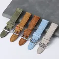 Bracelet daim et cuir 18 à 22 mm style vintage – 2