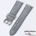 Bracelet daim et cuir 18 à 22 mm style vintage – Couleur du bracelet Gray