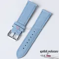 Bracelet daim et cuir 18 à 22 mm style vintage – Couleur du bracelet Light Blue