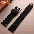 Bracelet daim souple 14 à 22 mm dégagement rapide – Couleur du bracelet Black