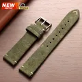 Bracelet daim souple 14 à 22 mm dégagement rapide – Couleur du bracelet Green