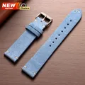 Bracelet daim souple 14 à 22 mm dégagement rapide – Couleur du bracelet light Blue