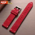 Bracelet daim souple 14 à 22 mm dégagement rapide – Couleur du bracelet Red