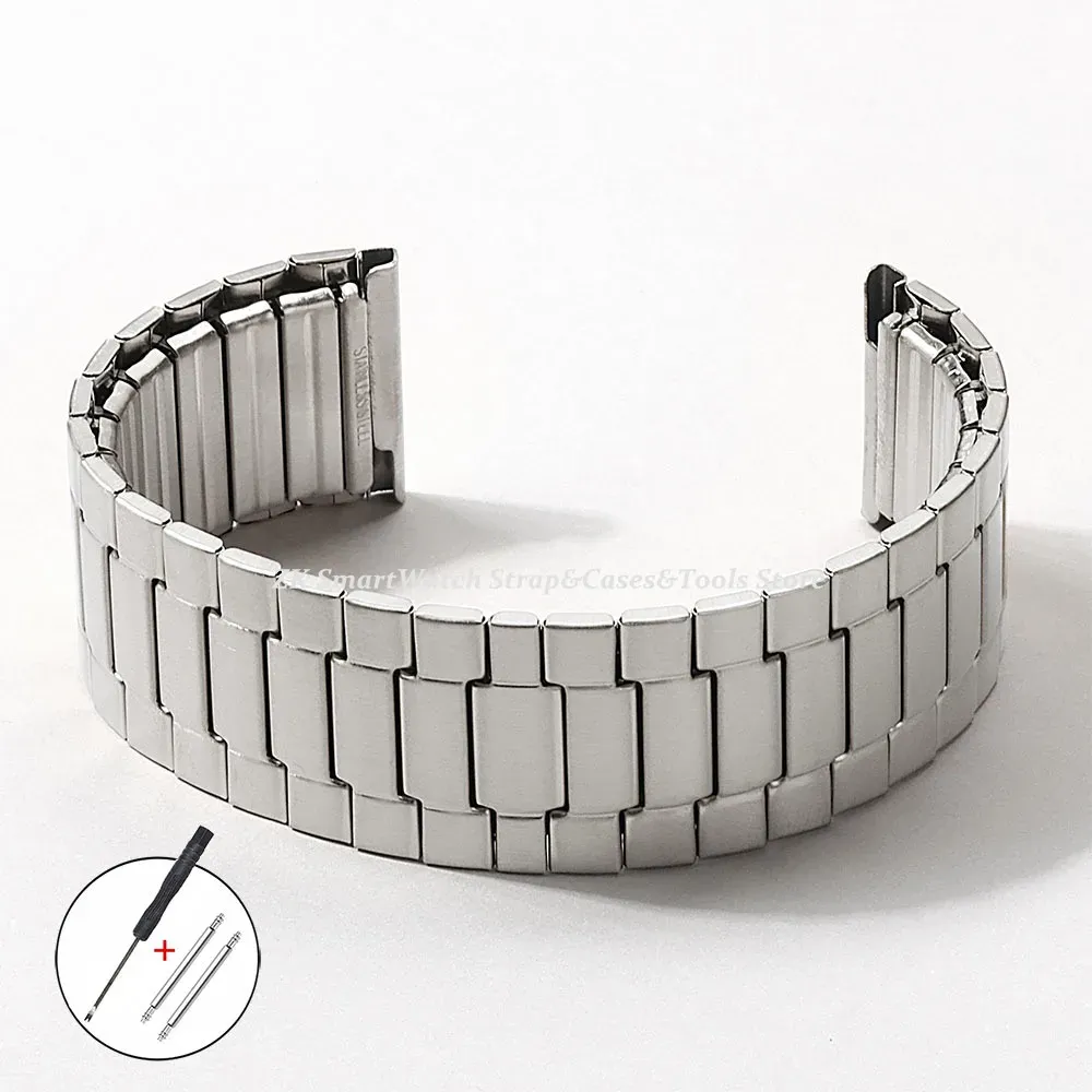 Bracelet élastique acier inoxydable 22 mm pour Seiko Huawei