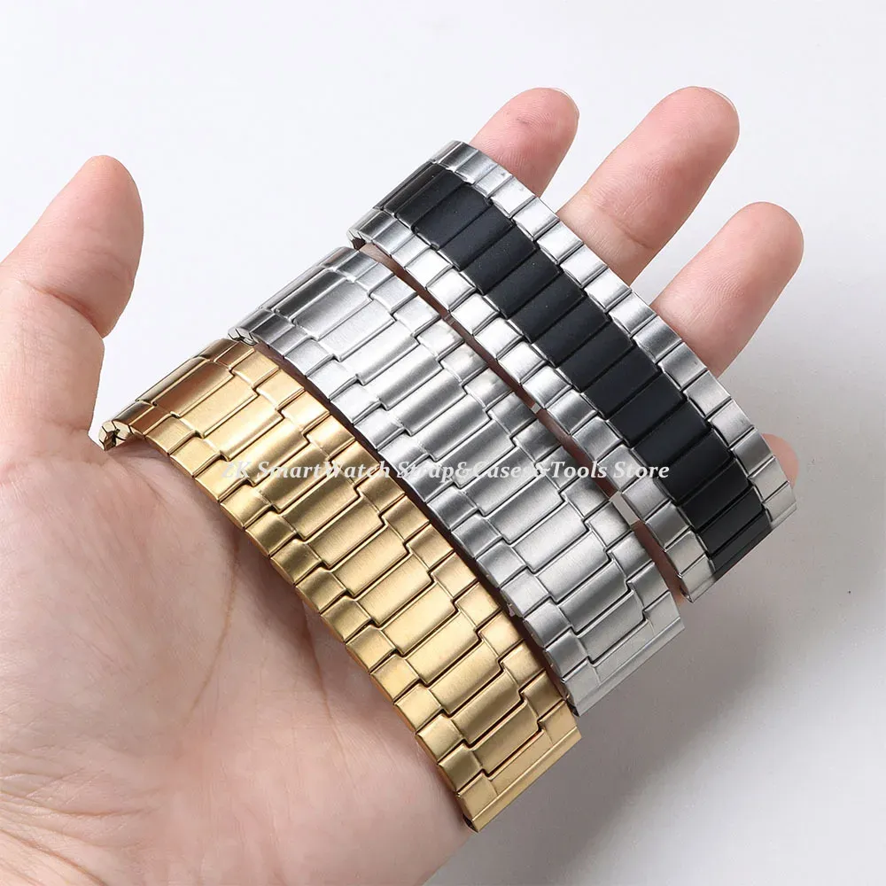 Bracelet élastique acier inoxydable 22 mm pour Seiko Huawei