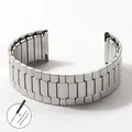 Bracelet élastique acier inoxydable 22 mm pour Seiko Huawei – Couleur du bracelet Silver