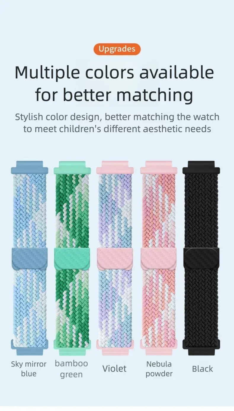 Bracelet enfant magnétique 15 à 17 mm pour montre connectée