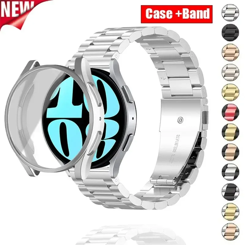 Bracelet et coque métal pour Samsung Galaxy Watch 40 à 47 mm