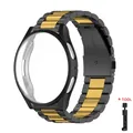 Bracelet et coque métal pour Samsung Galaxy Watch 40 à 47 mm – Couleur du bracelet black gold