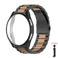 Bracelet et coque métal pour Samsung Galaxy Watch 40 à 47 mm – Couleur du bracelet black rose gold