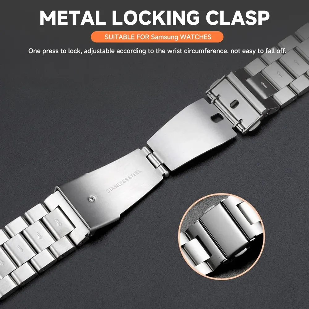 Bracelet et coque métal pour Samsung Galaxy Watch 40 à 47 mm
