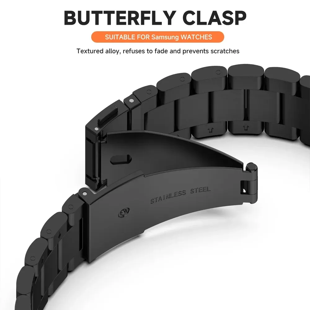Bracelet et coque métal pour Samsung Galaxy Watch 40 à 47 mm