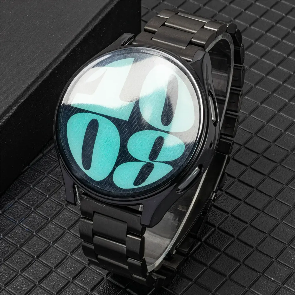 Bracelet et coque métal pour Samsung Galaxy Watch 40 à 47 mm