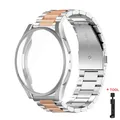 Bracelet et coque métal pour Samsung Galaxy Watch 40 à 47 mm – Couleur du bracelet silver rose gold