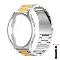 Bracelet et coque métal pour Samsung Galaxy Watch 40 à 47 mm – Couleur du bracelet silver gold