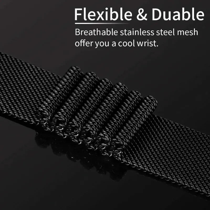 Bracelet et étui métal pour Apple Watch 38 à 49 mm